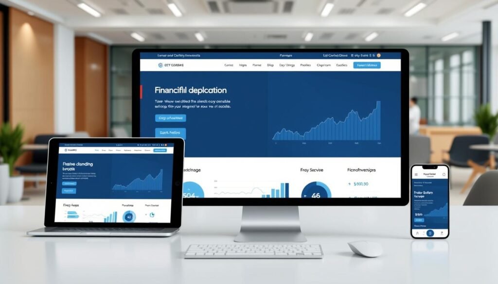 financial website design