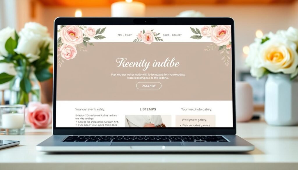 how to design wedding website