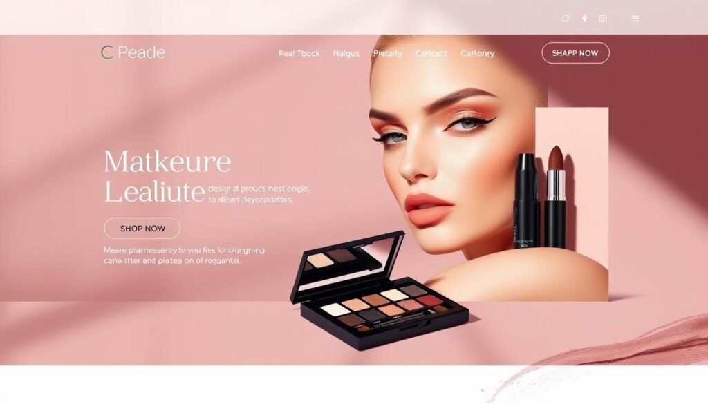 makeup website design