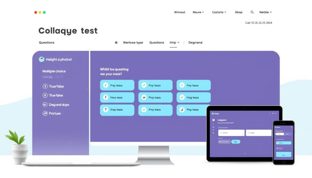 online test website design