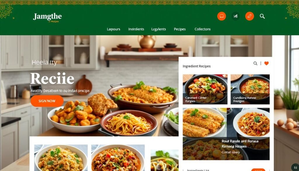 recipe website design