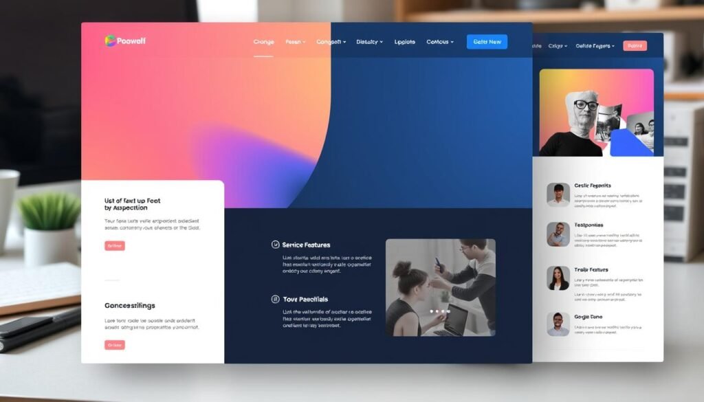 website section design