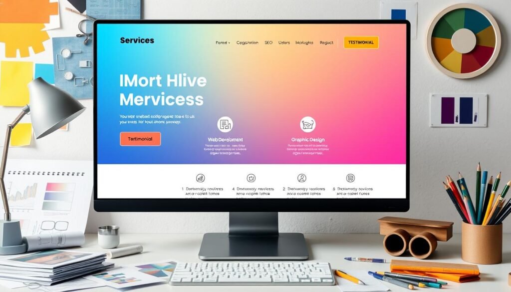 website services page design