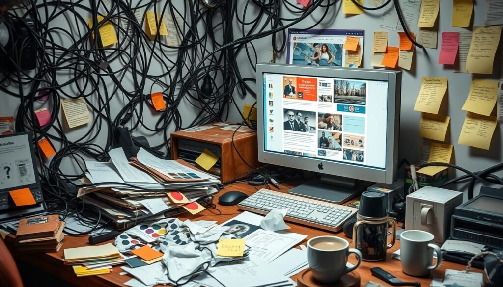 what are the most common problems in website design